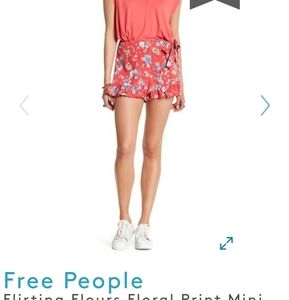 Free People Floral Skort